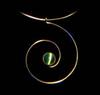 Spiral Pendant with Green Center